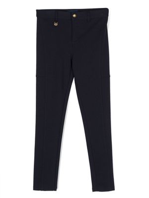 Ralph Lauren Kids mid-rise stretch-design leggings - Blue