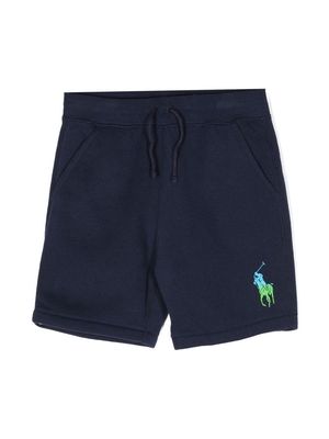 Ralph Lauren Kids ombré Pony-print shorts - Blue