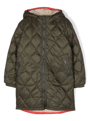 Ralph Lauren Kids padded hooded long coat - Green