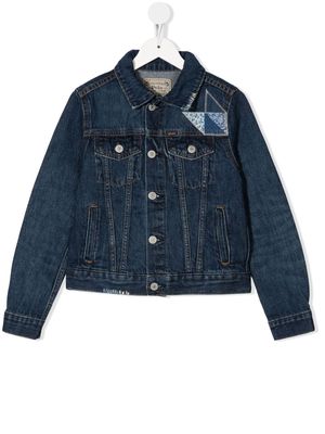 Ralph Lauren Kids patchwork-embellished denim jacket - Blue