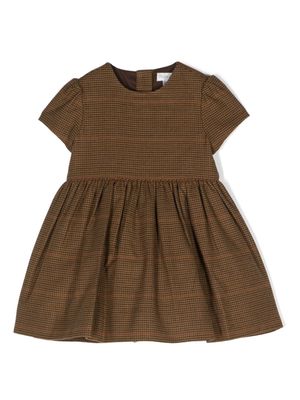 Ralph Lauren Kids plaid-pattern cotton twill dress - Brown
