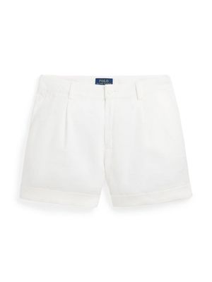 Ralph Lauren Kids pleated linen shorts - White