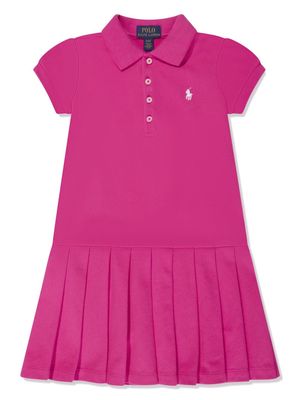 Ralph Lauren Kids pleated polo dress - Pink