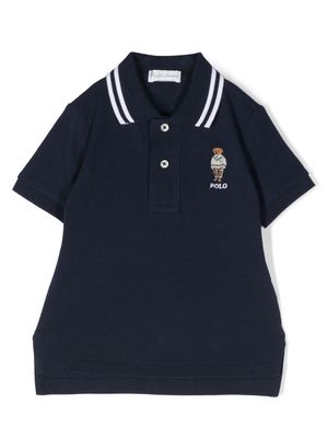 Ralph Lauren Kids Polo Bear cotton polo shirt - Blue