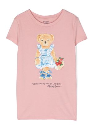 Ralph Lauren Kids Polo-bear cotton T-shirt - Pink