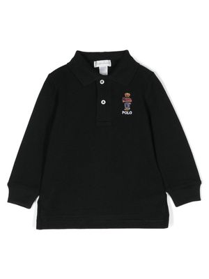 Ralph Lauren Kids Polo Bear embroidered polo shirt - Black