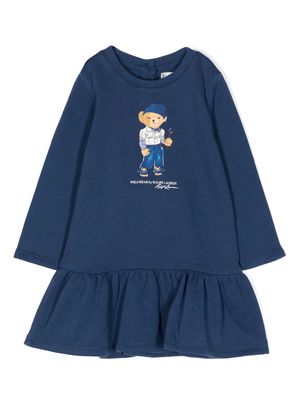 Ralph Lauren Kids Polo Bear flared hem dress set - Blue