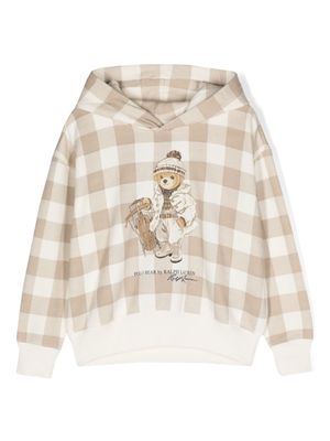 Ralph Lauren Kids Polo Bear fleece hoodie - Neutrals