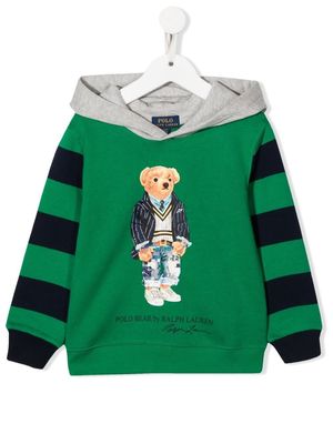 Ralph Lauren Kids Polo Bear graphic-print hoodie - Blue