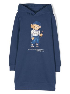 Ralph Lauren Kids Polo Bear hooded dress - Blue