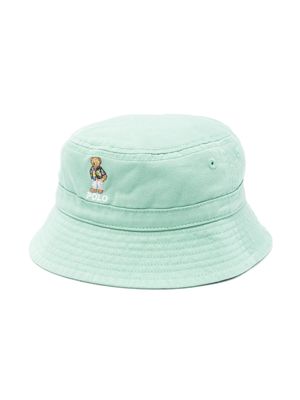 Ralph Lauren Kids Polo-Bear-motif cotton hat - Green