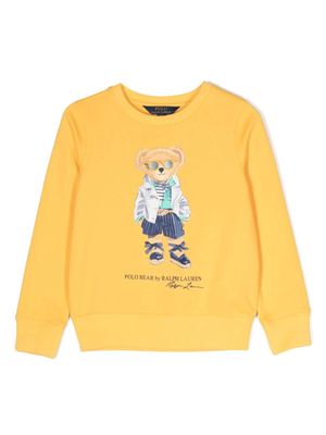 Ralph Lauren Kids Polo Bear-motif sweatshirt - Yellow