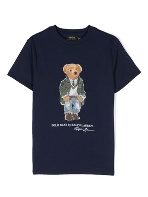 Ralph Lauren Kids Polo Bear-motif T-shirt - Blue