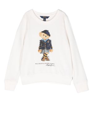 Ralph Lauren Kids Polo Bear-print sweatshirt - White