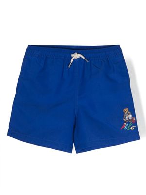 Ralph Lauren Kids Polo Bear recycled-polyester swim shorts - Blue