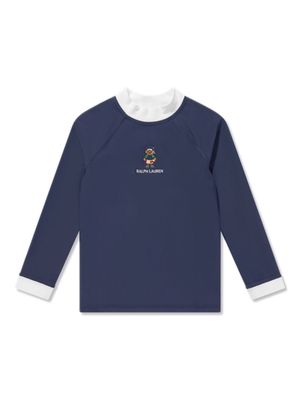 Ralph Lauren Kids Polo Bear swim long-sleeve T-shirt - Blue