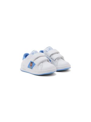 Ralph Lauren Kids Polo Bear touch-strap sneakers - White