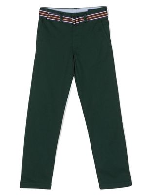 Ralph Lauren Kids Polo Pony belted chino trousers - Green
