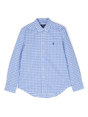 Ralph Lauren Kids Polo Pony check shirt - Blue