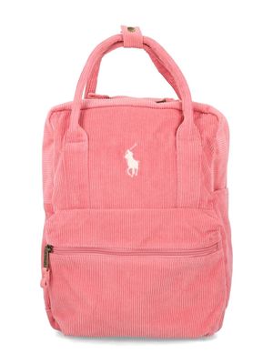 Ralph Lauren Kids Polo Pony corduroy backpack - Pink