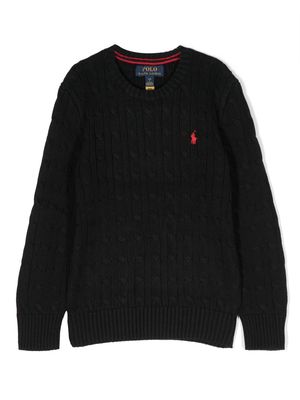 Ralph Lauren Kids Polo Pony cotton jumper - Black