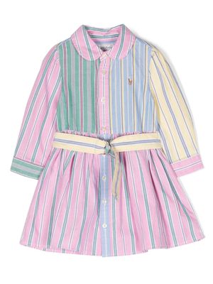 Ralph Lauren Kids Polo Pony cotton shirt dress - Pink
