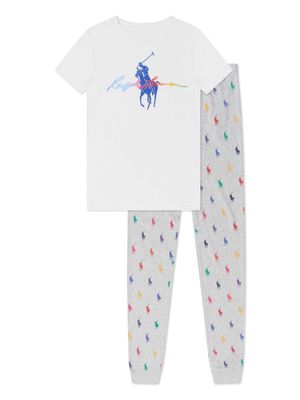 Ralph Lauren Kids Polo Pony cotton trouser set - Multicolour