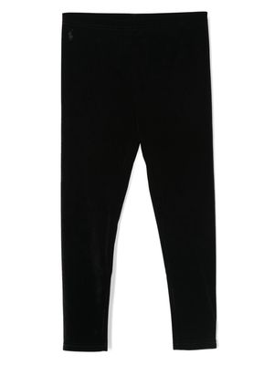 Ralph Lauren Kids Polo Pony elasticated-waist leggings - Black