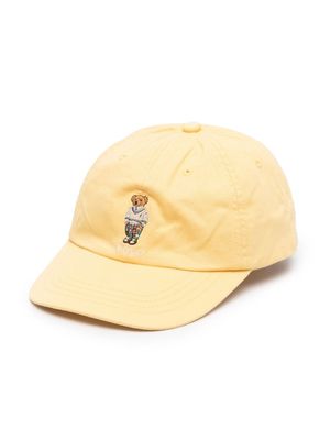 Ralph Lauren Kids Polo Pony-embroidered cotton cap - Yellow
