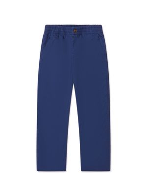 Ralph Lauren Kids Polo Pony-embroidered cotton trousers - Blue