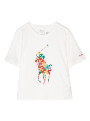 Ralph Lauren Kids Polo Pony embroidered-design T-shirt - White