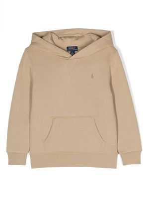 Ralph Lauren Kids Polo Pony embroidered hoodie - Brown