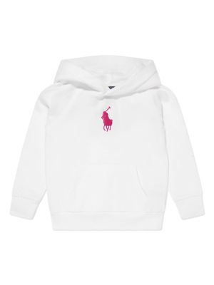 Ralph Lauren Kids Polo Pony embroidered hoodie - White