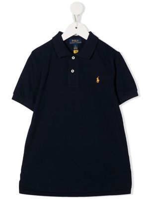 RALPH LAUREN KIDS Polo Pony embroidered polo top - Blue