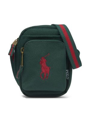 Ralph Lauren Kids Polo Pony-embroidered shoulder bag - Green