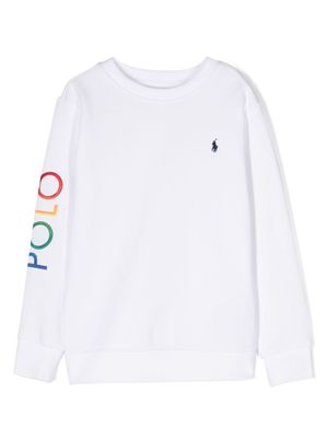 Ralph Lauren Kids Polo Pony-embroidered sweatshirt - White