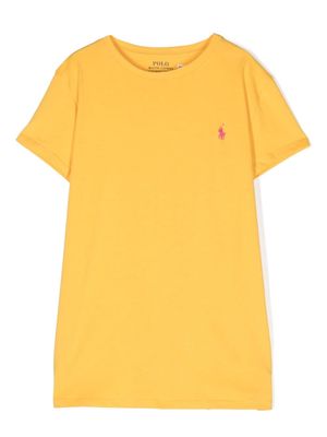 Ralph Lauren Kids Polo Pony-embroidered T-shirt - Yellow