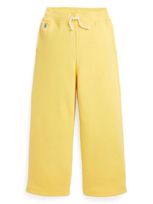 Ralph Lauren Kids Polo Pony-embroidered track pants - Yellow