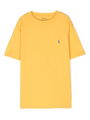 Ralph Lauren Kids Polo Pony-embroidery T-shirt - Yellow