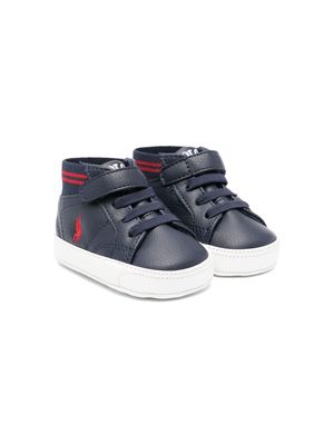 Ralph Lauren Kids Polo Pony leather sneakers - Blue