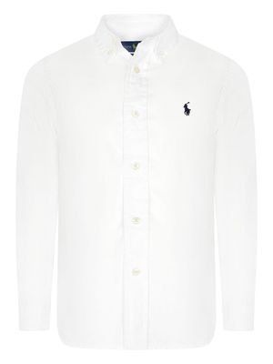 Ralph Lauren Kids Polo Pony linen shirt - White