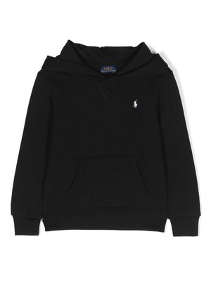 Ralph Lauren Kids Polo Pony logo-embroidered hoodie - Black