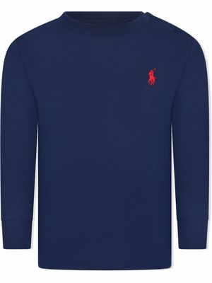 Ralph Lauren Kids Polo Pony long-sleeve top - Blue