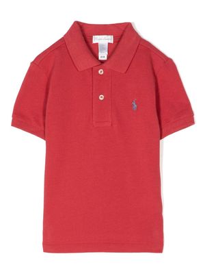 Ralph Lauren Kids Polo Pony-motif cotton polo shirt - Red