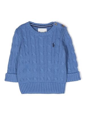 Ralph Lauren Kids Polo Pony-motif jumper - Blue