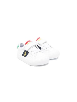 Ralph Lauren Kids Polo-Pony-motif panelled sneakers - White