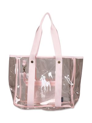 Ralph Lauren Kids Polo Pony-print transparent bag - Pink