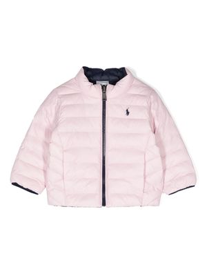 Ralph Lauren Kids Polo Pony reversible puffer jacket - Pink