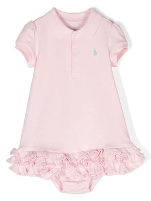 Ralph Lauren Kids Polo Pony ruffled dress set - Pink