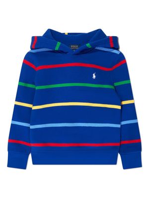 Ralph Lauren Kids Polo Pony striped hoodie - Blue